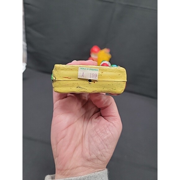 Vtg World Of Christmas Santa Blow Mold Ornaments 3" & 7" - Picture 5 of 6